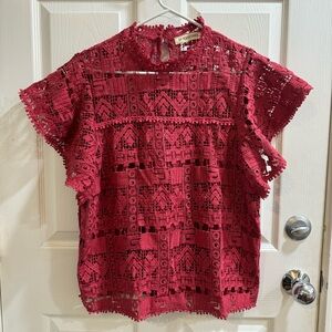 By Together Lace Patterned Top
